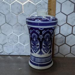 Antique Blue and White Porcelain Bottle 