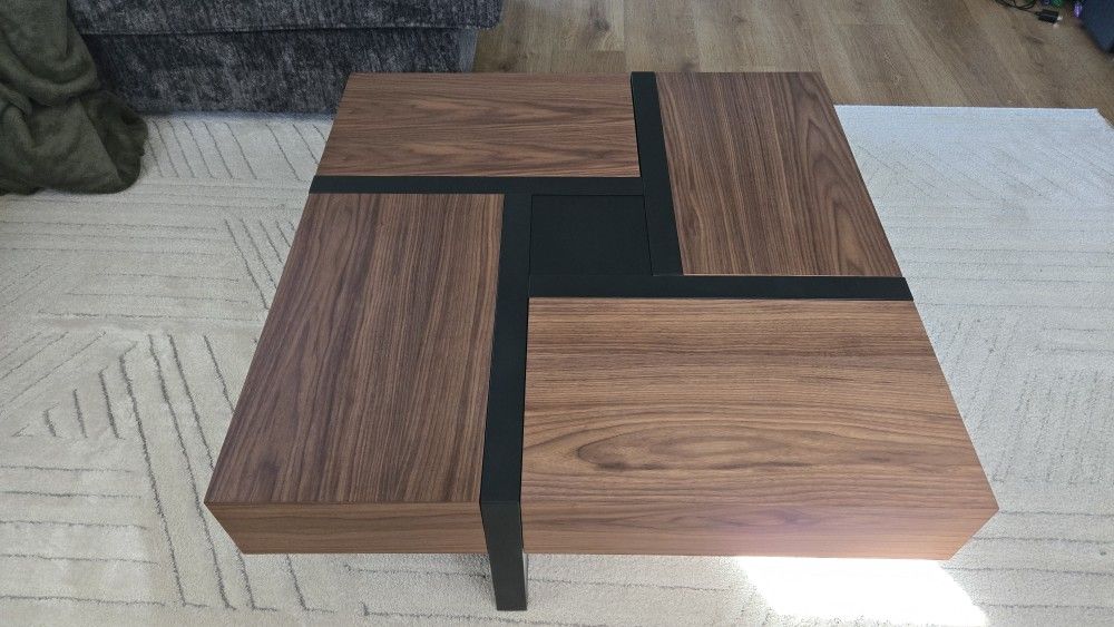 Coffee Table with 4 Hidden Drawers
