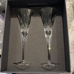 Waterford crystal champagne flutes 