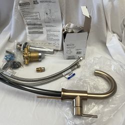 New, Single Handle High-Arc Bathroom Faucet unused, no box.including universal Rough, And More!