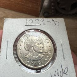 1979 D Wide Rim Susan B Anthony Dollar 