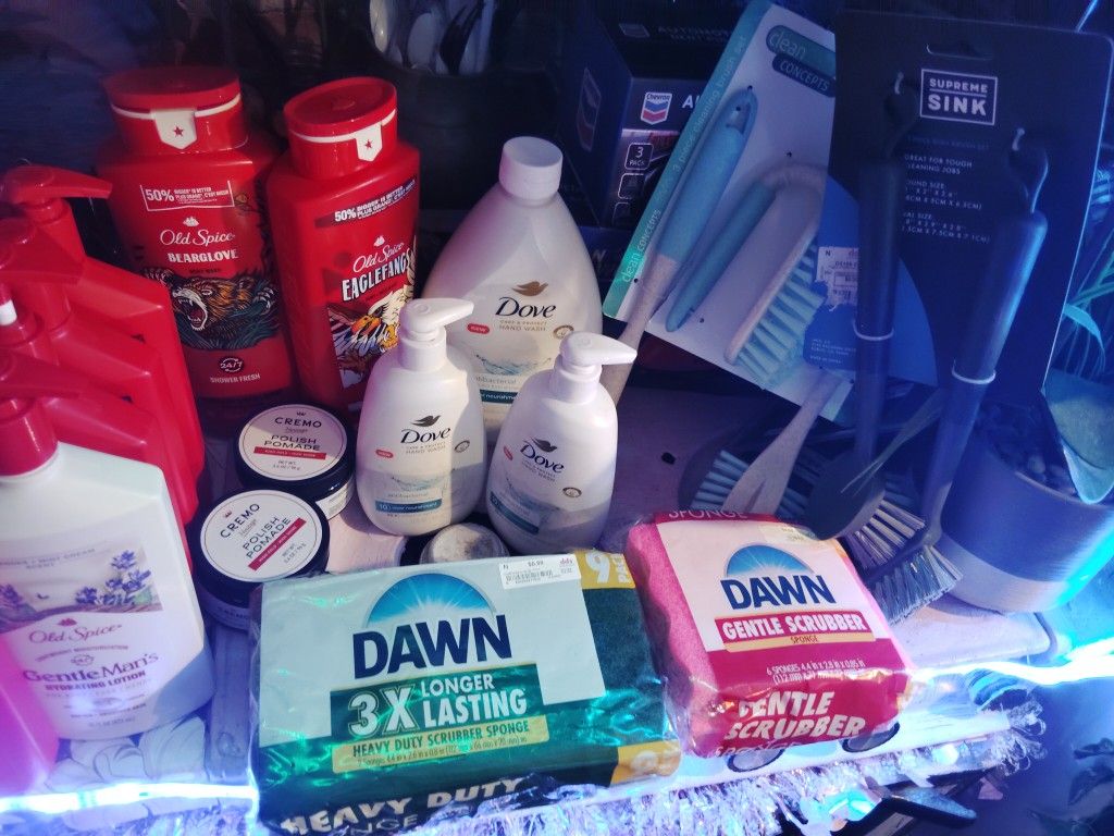 Old Spice Hygiene , Dawn Sponges , Scrubbers ,