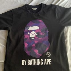 Purple And Black Bape Shirt Small 