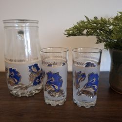 Vintage 3pc Cerve Devalbor Glassware Set 