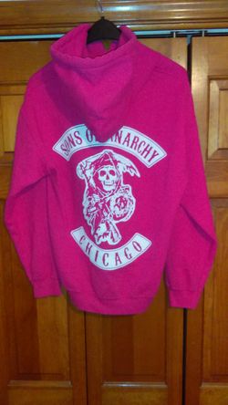 LADIES MEDIUM SONS OF ANARCHY CHICAGO HOODIE SWEATSHIRT