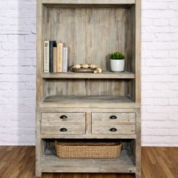 Restoration Hardware WELLER RUSTIC WOOD BOOKCASE⚡️