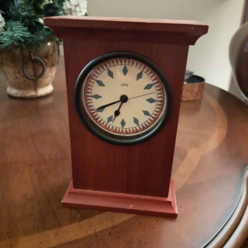 Wooden mantle click battery operated