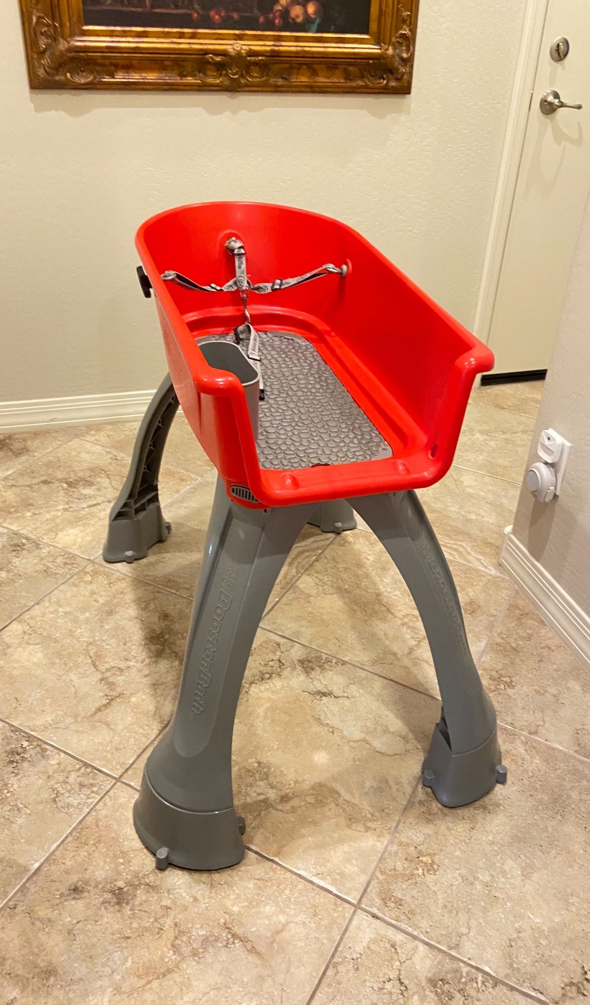 Booster Bath Elevated Dog Bathing & Grooming Center, Medium, Red