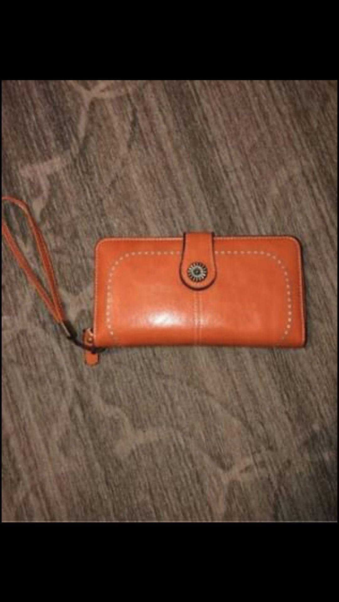 BEAUTIFUL Bright Orange Wallet NWOT