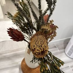 Cb2 Vase With Anthropologie Dried Flowers