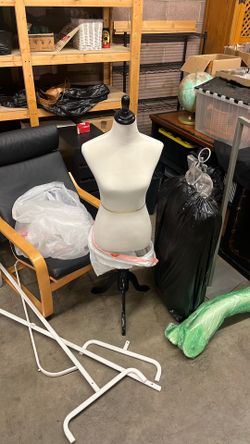 Mannequin with wooden stand