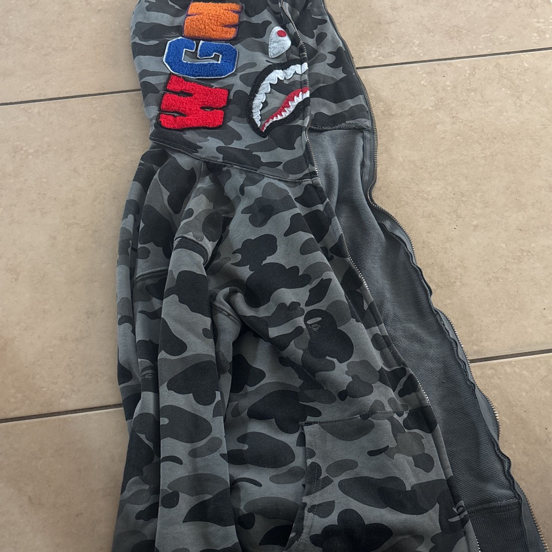 Size Small Bape Hoodie Broken Zipper