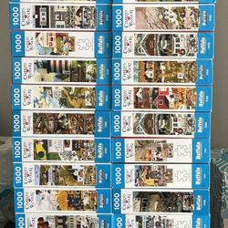 LOT OF 26 BRAND NEW UNOPENED CHARLES WYSOCKI 1000 Piece Puzzles