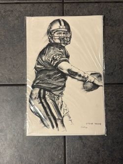 Vintage 49ers Steve Young Print
