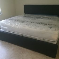 $699 king bed frame with mattress and boxspring brand new free delivery same day