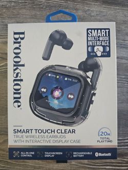 Brookstone Smart Touch Clear True Wireless Earbuds