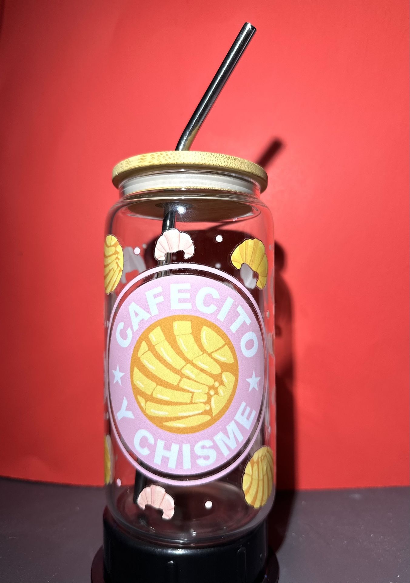 Coffee Theme, 16oz Glass Cup