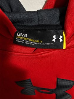 Under Armour Red Hoodie – Large, Like New Condition