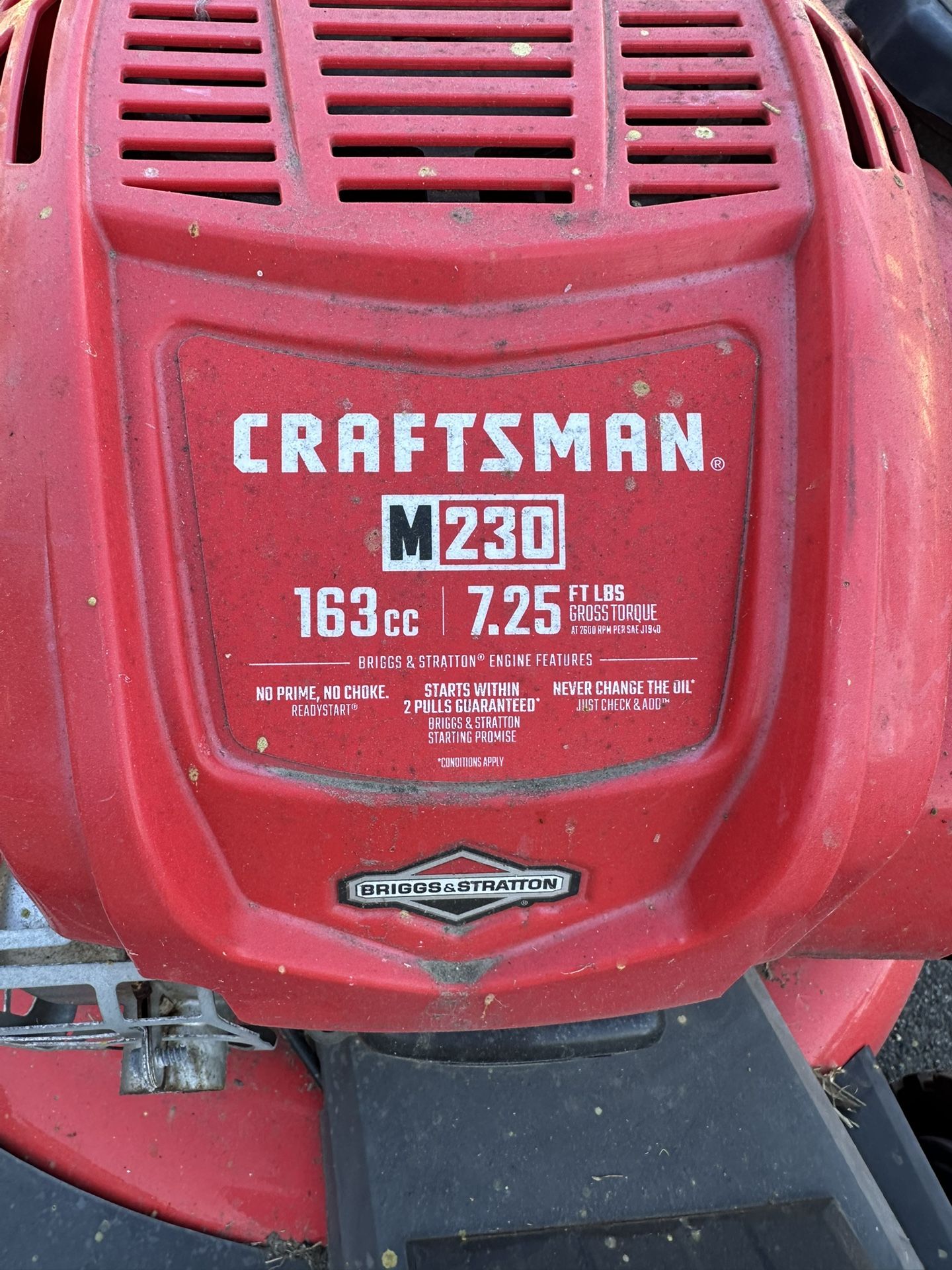 Craftsman Lawn Mower, Self propelled, M230, 165cc