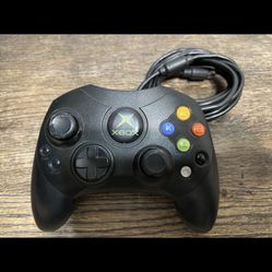 Original OG Black OEM Xbox Controller S Type X08-69873 Untested HAS A RATTLE