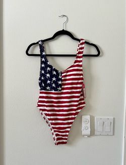 Xhilaration American Flag One-Piece Swimsuit Women Size Small