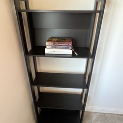 Black Tower Bookcase With 5 Shelves