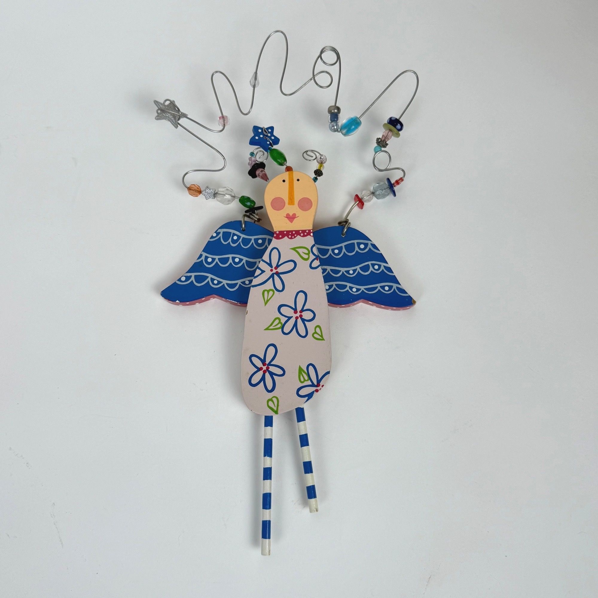 Hannabells for Silvestri Wood Angel Wire & Bead Halo Wall Art Johnna Elstob