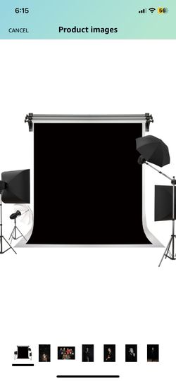 5 X 7 Ft Solid Black Back Drop