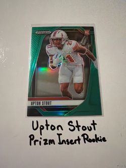 Upton Stout San Francisco 49ers CB Prizm Short Print Insert Rookie Card.