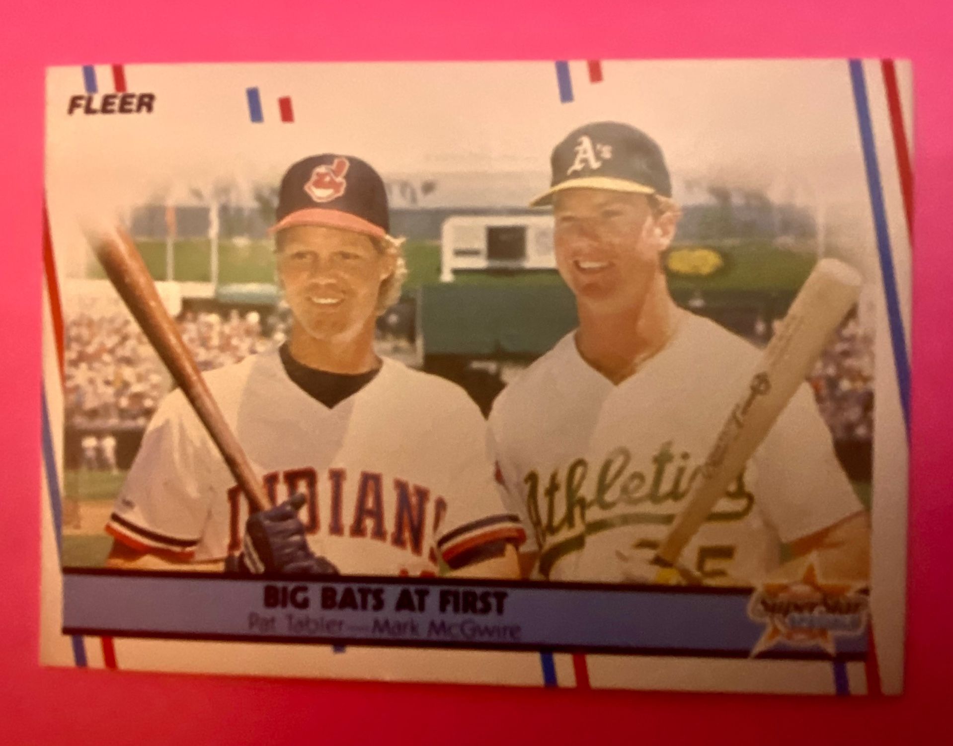 Mark McGwire 1988 Fleer “Super Star Specials” with Pat Tabler Card