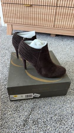 Enzo Angiolini Dark Brown Suede Booties