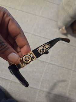 Versace Black and Gold Sunglasses