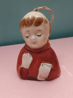 Praying Monk Bell Christmas Ornament