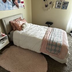 Twin Bed frame, Box Spring & Mattress 