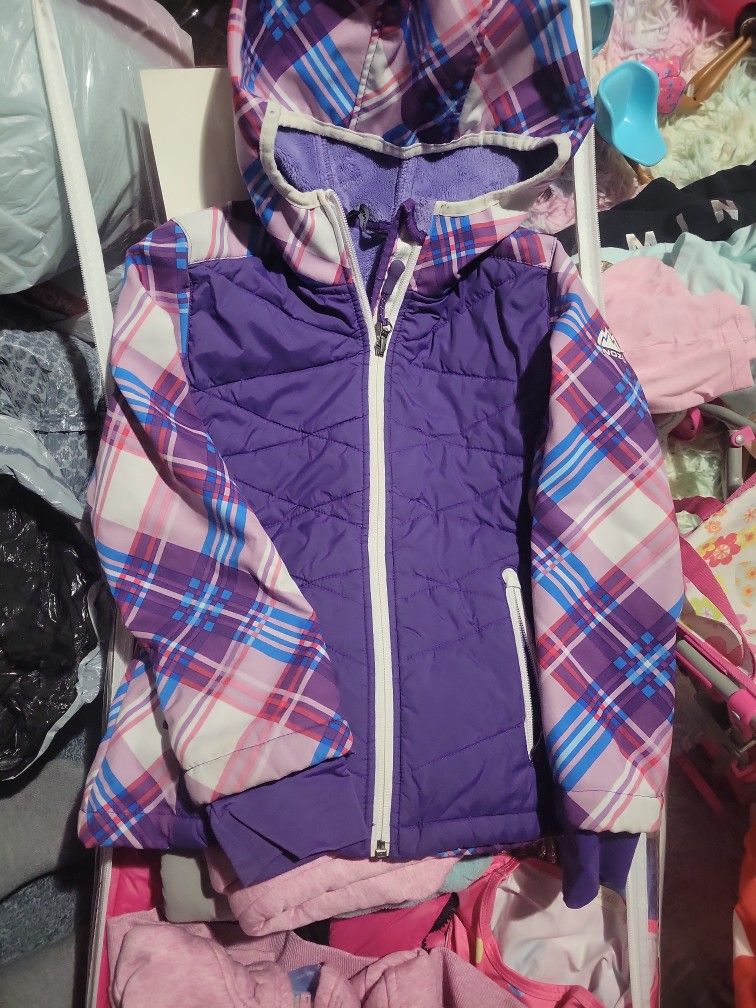 Size 7/8 Girls Winter Jacket Warm Waterproof