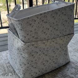 Argyle Set of 2 Rectangular Storage Baskets