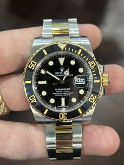 Rolex Submariner Ceramic 40MM Two tone Yellow Gold Black Dial Scrambled Serial