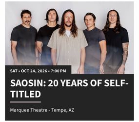 SAOSIN concert tickets — 4