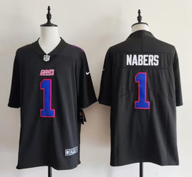 New York Giants #1 Malik Nabers Stitched Football Jersey