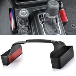 Gear Shift Console Side Tray Organizer,Shifter Storage Box for 2018-2021 Jeep Wrangler JL JLU & Gladiator JT Truck, Interior Storage Accessories, Blac