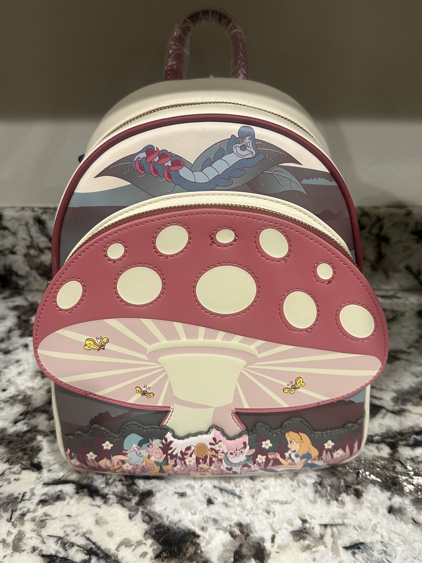 New Loungefly Disney Alice in Wonderland Mushroom Tea Party  display picture 1