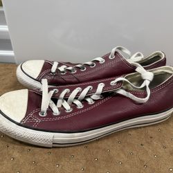 Converse Chuck Taylor All Star Oxford Shoes Unisex US W12 M10 Burgundy Leather