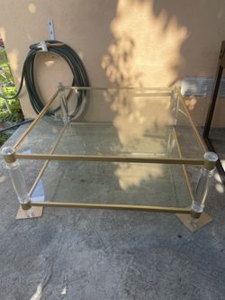 Glass coffee table