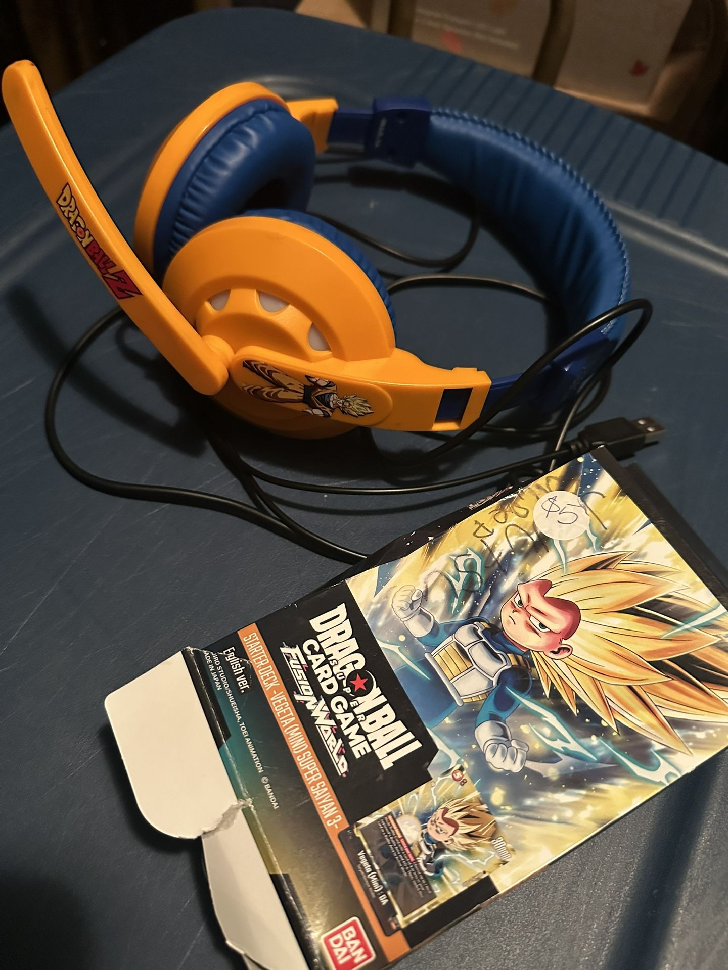 Dragon Ball, Z, anime items, card game, and PC video gamer headphones