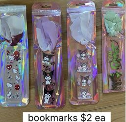 Book markers: Kuromi, Groot, Hello Kitty & Spider-Man