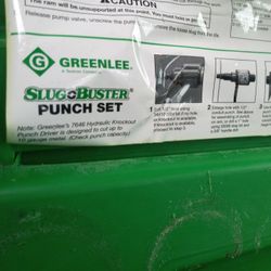 GREENLEE HYDRAULIC SLUGOBUSTER PUNCH SET