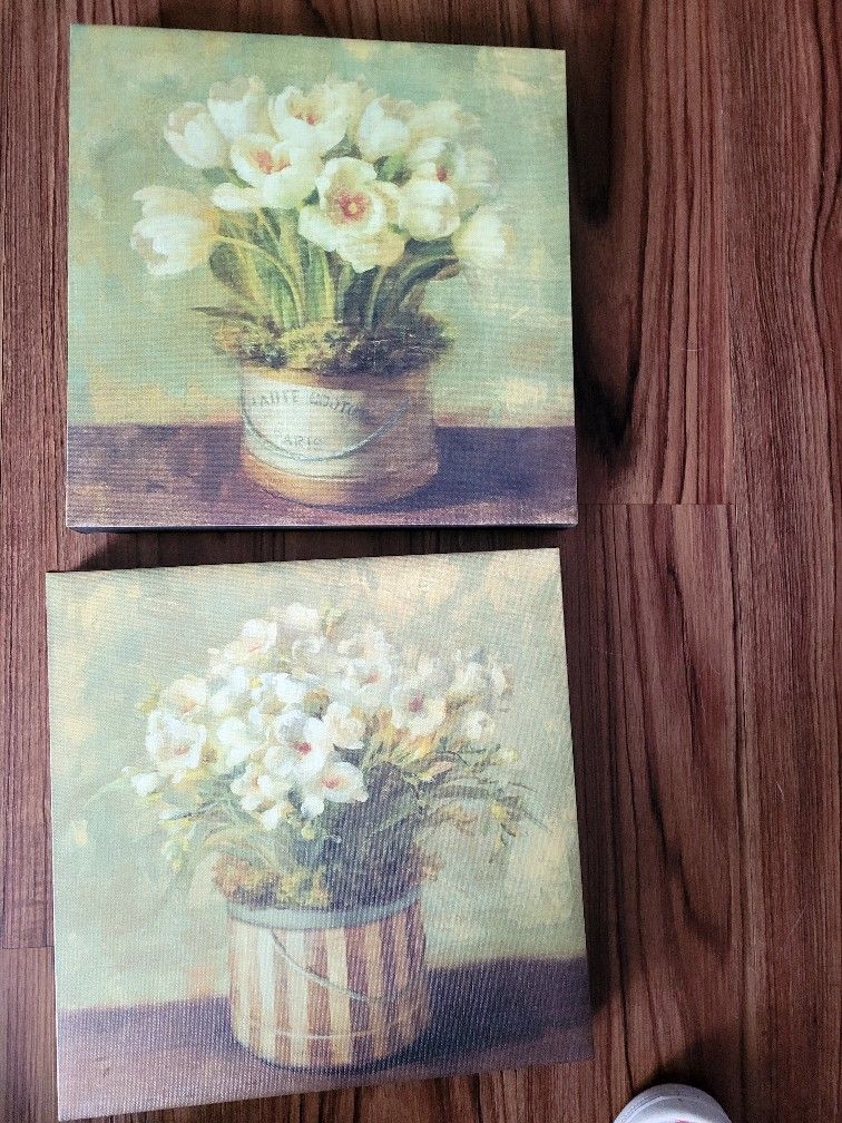 Set Of 2 Pictures On Canvas