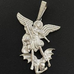 Saint Michael Archangel Pendant Passed Diamond Tester