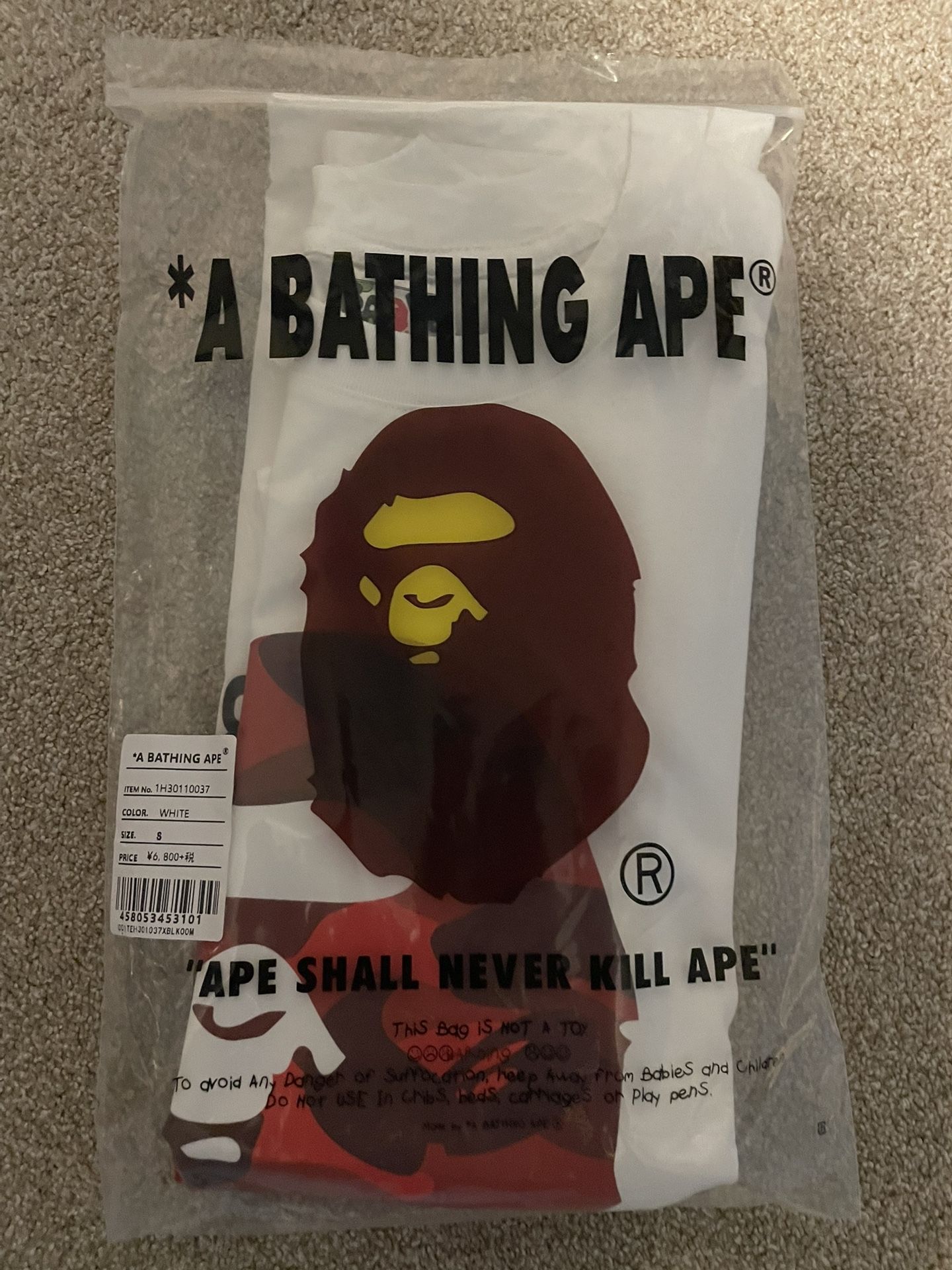 Bape Camo Color Tee White/red