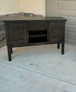 Wine rack and breakfast server Ashley Furniture solid wood